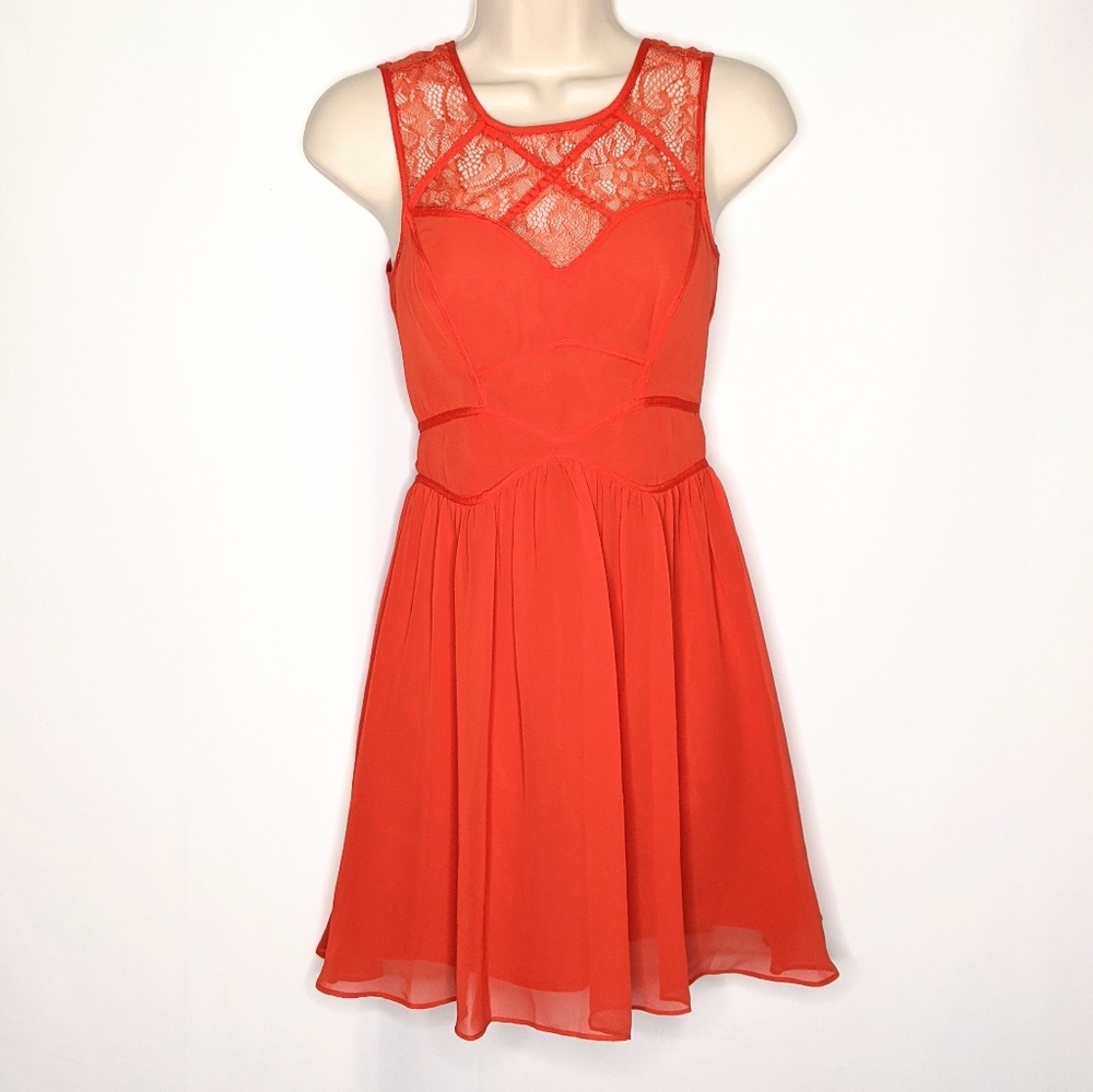 BCBGeneration A-line dress with‎ lace bodice